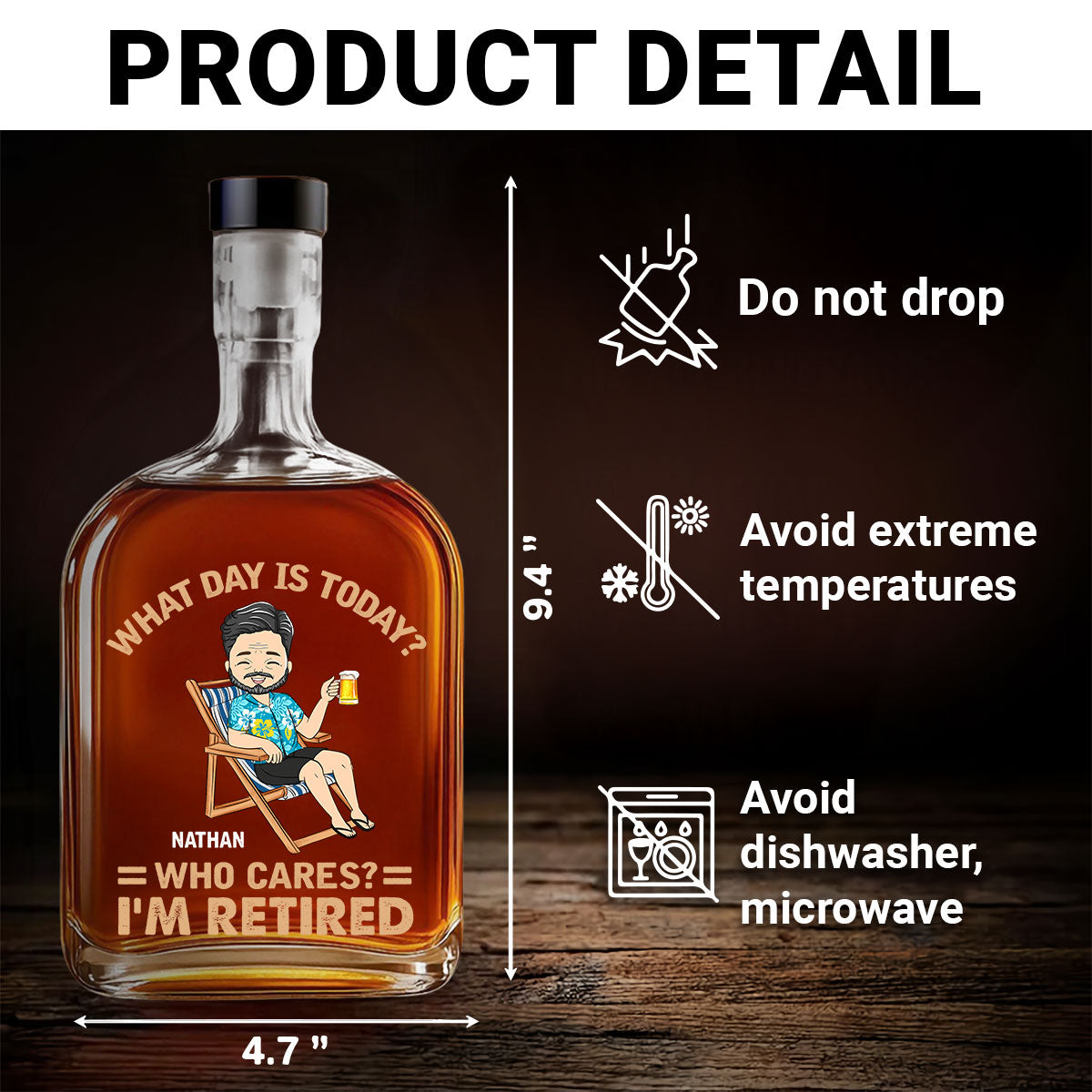 What Day Is Today - Personalized Custom Spirits Decanter