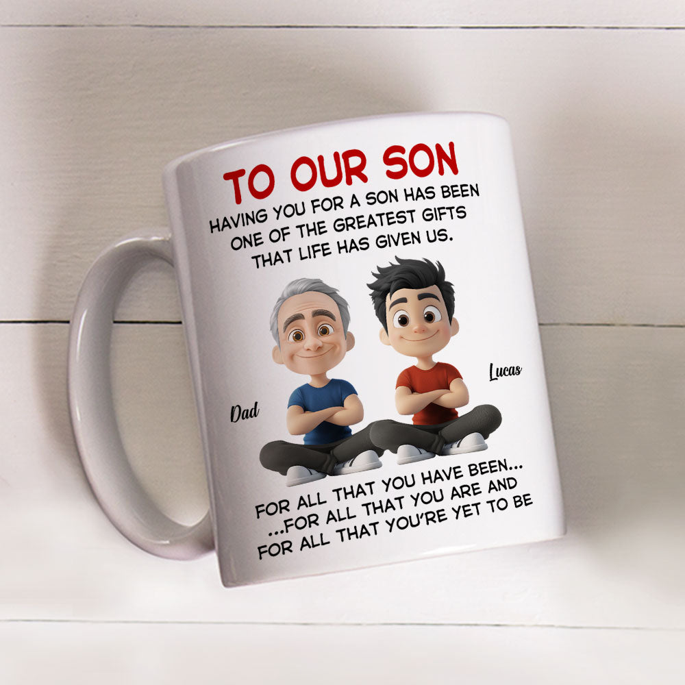 Son One Of The Greatest Gifts - Personalized Custom Coffee Mug