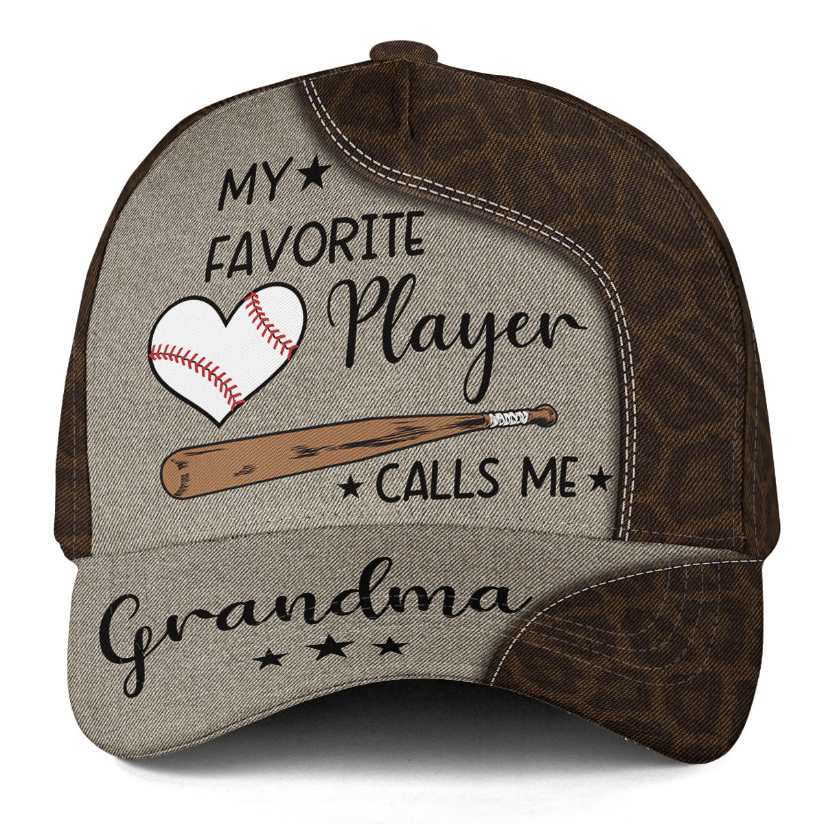 He Scores And Grandma Goes Wild - Personalized Custom Classic Cap