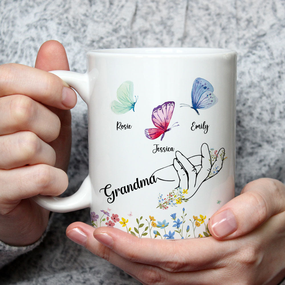 Nana Butterflies - Personalized Custom Coffee Mug