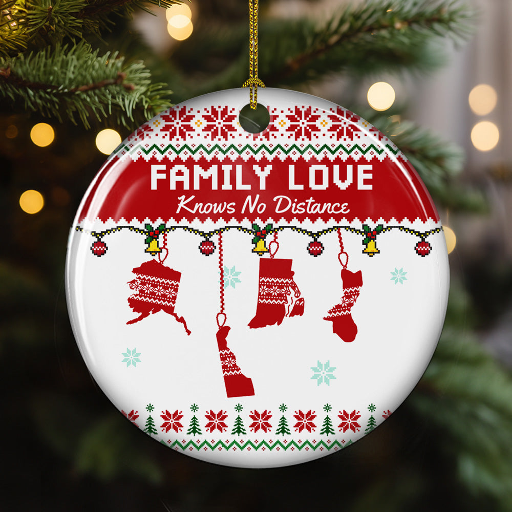 No Matter Where You Are - Personalized Custom Ceramic Ornament