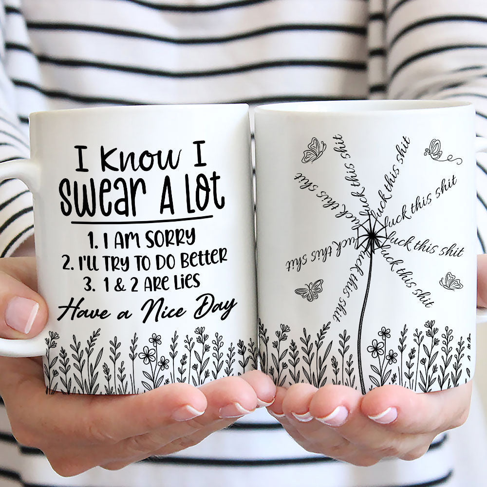 My Flowers Whisper Rude Truths - Personalized Custom Coffee Mug