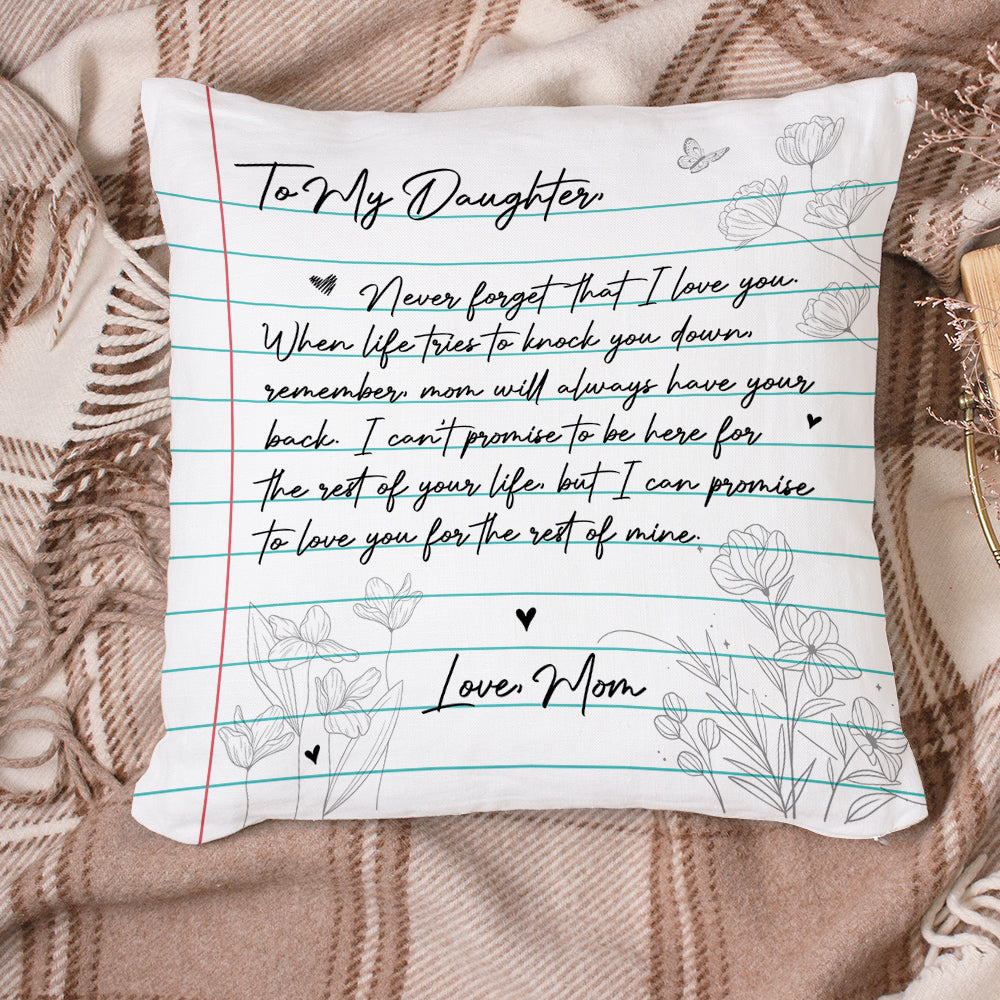 Mom Will Always Have Your Back - Personalized Custom Throw Pillow