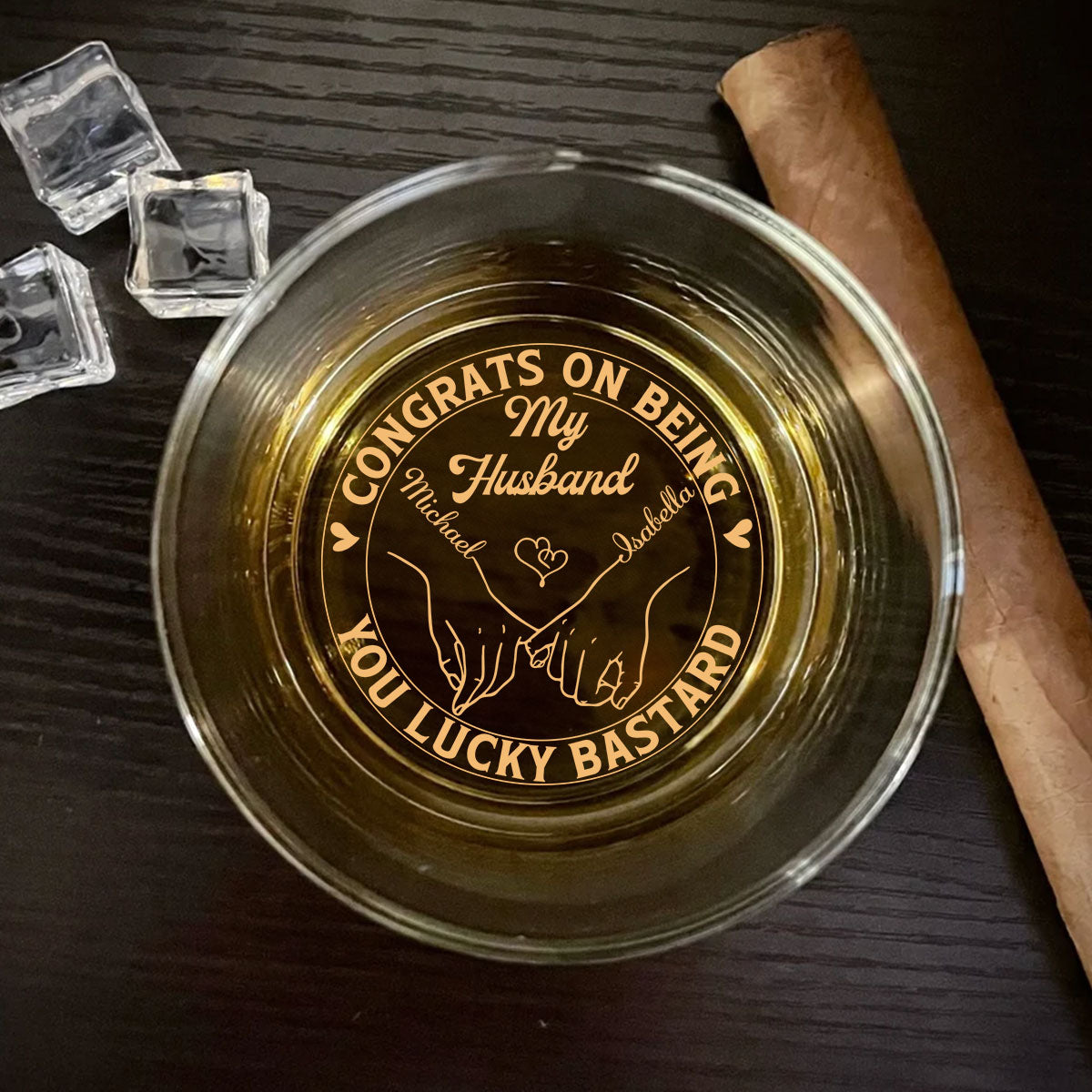 Being My Husband - Personalized Custom Engraved Whiskey Glass