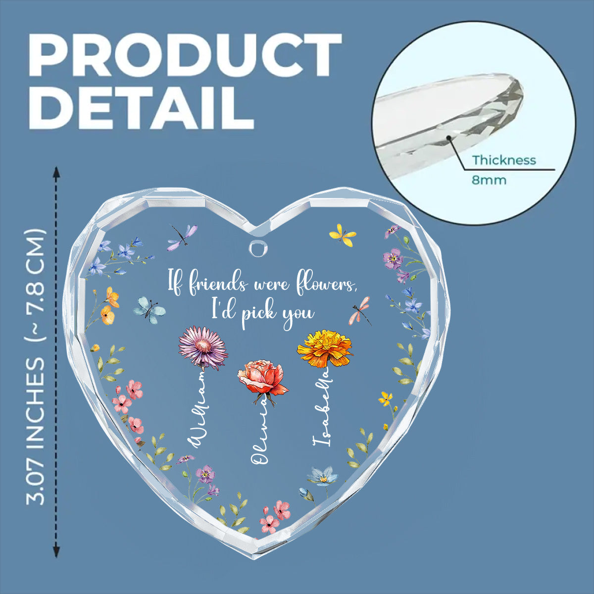 Friendship Is The Greatest Gift - Personalized Custom Glass Ornament