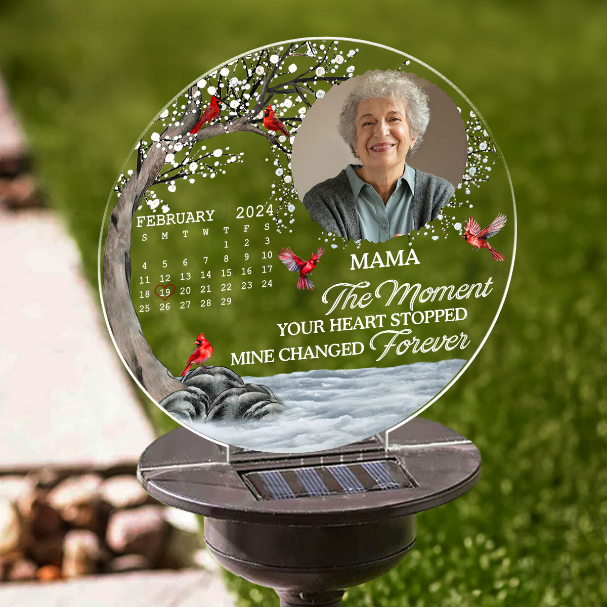 My Heart Changed Forever - Personalized Custom Solar Light