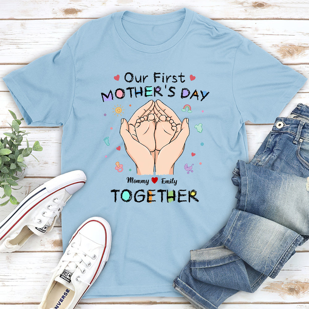 Our 1st Mothers Day - Personalized Custom T-shirt And Onesie