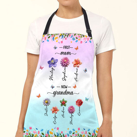 First Mom Now Grandma - Personalized Custom Apron