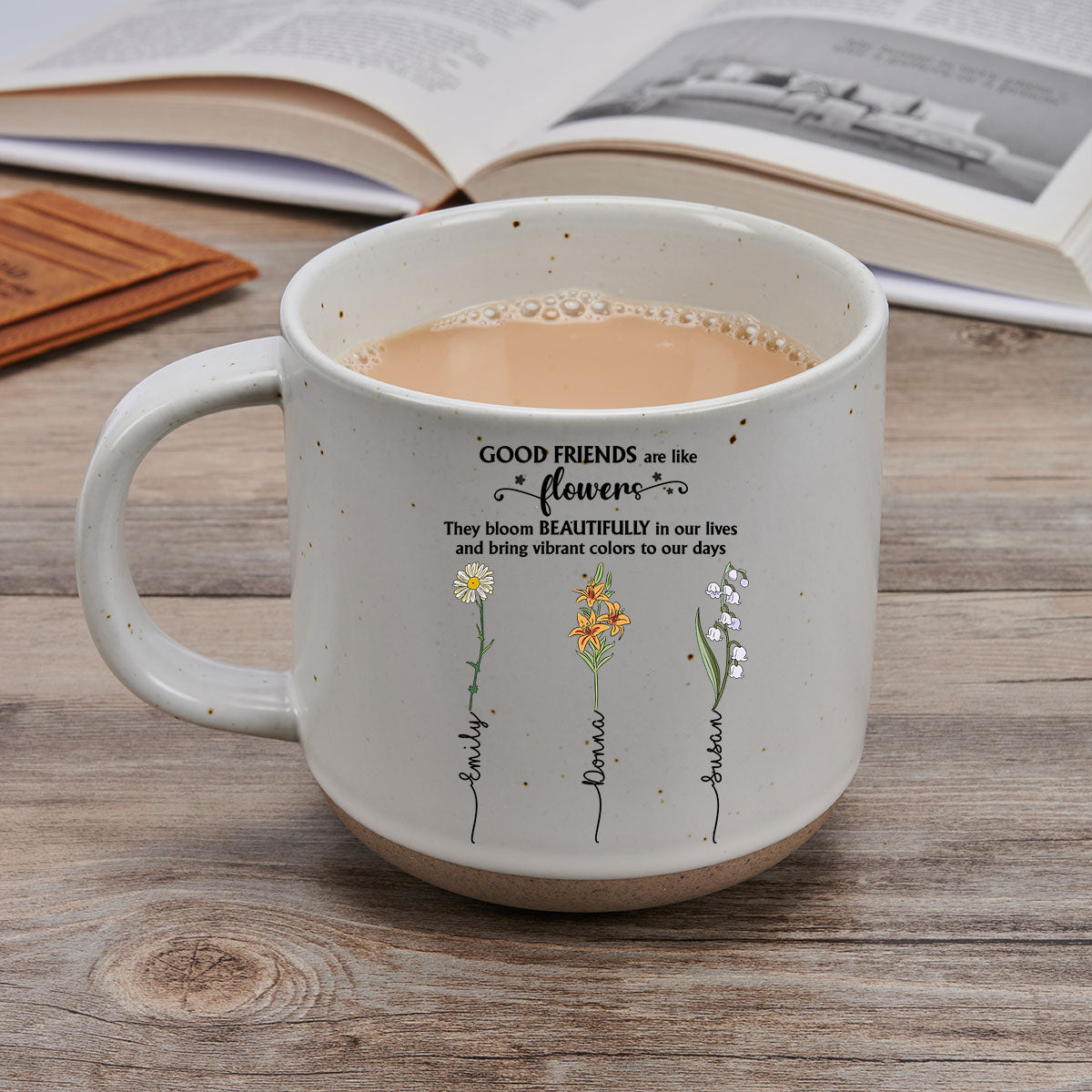 If Friends Were Flowers - Personalized Custom Pottery Mug