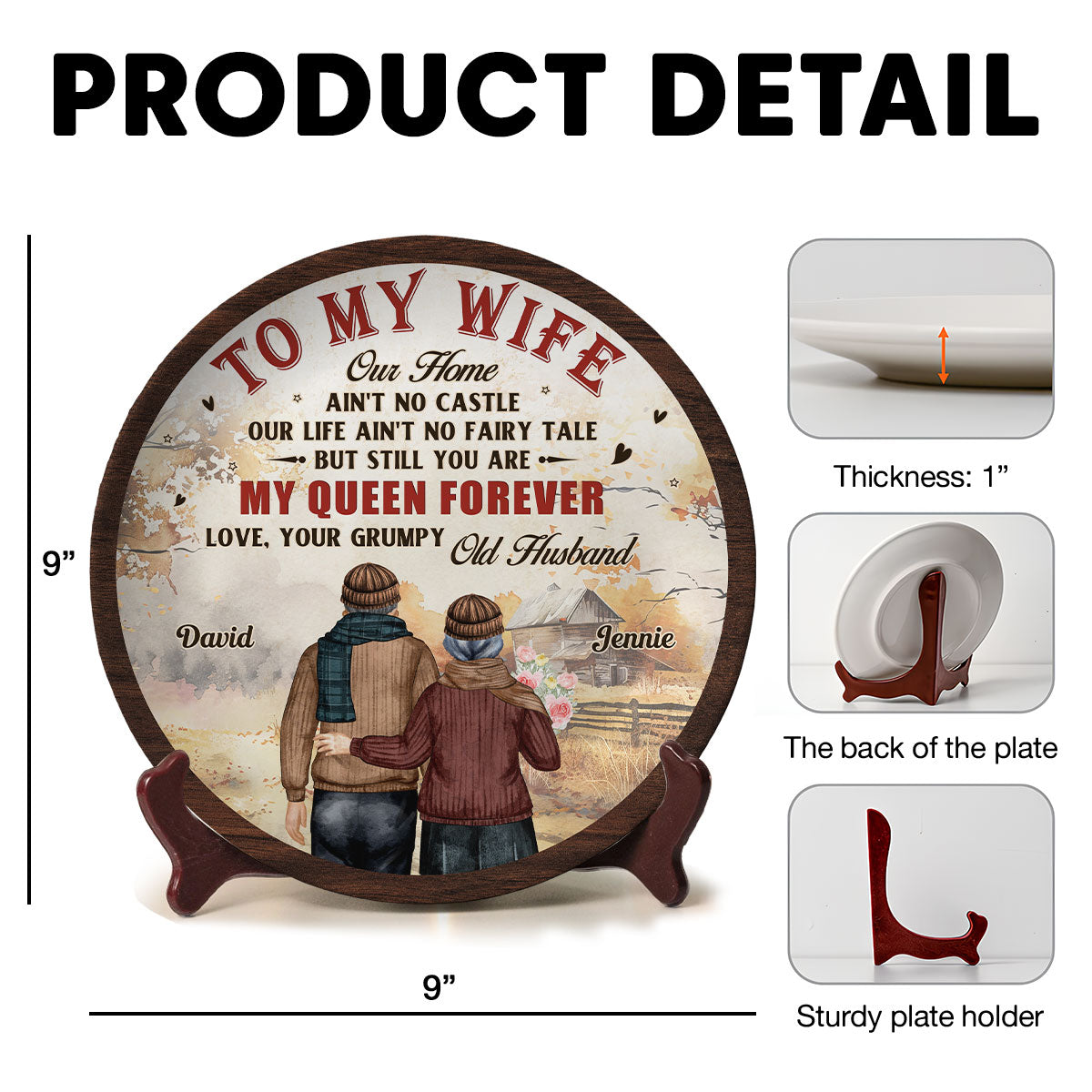 To My Queen - Personalized Custom Plate