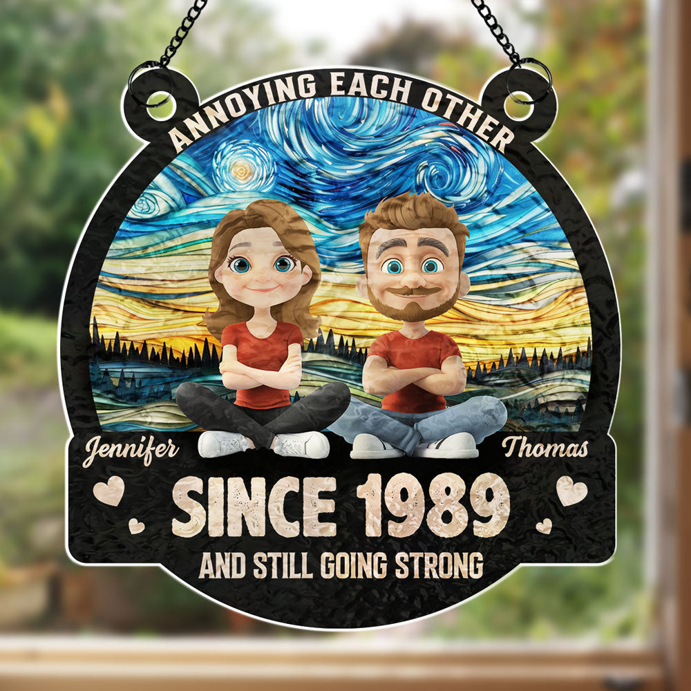 Love You Forever - Personalized Custom Wavy Suncatcher