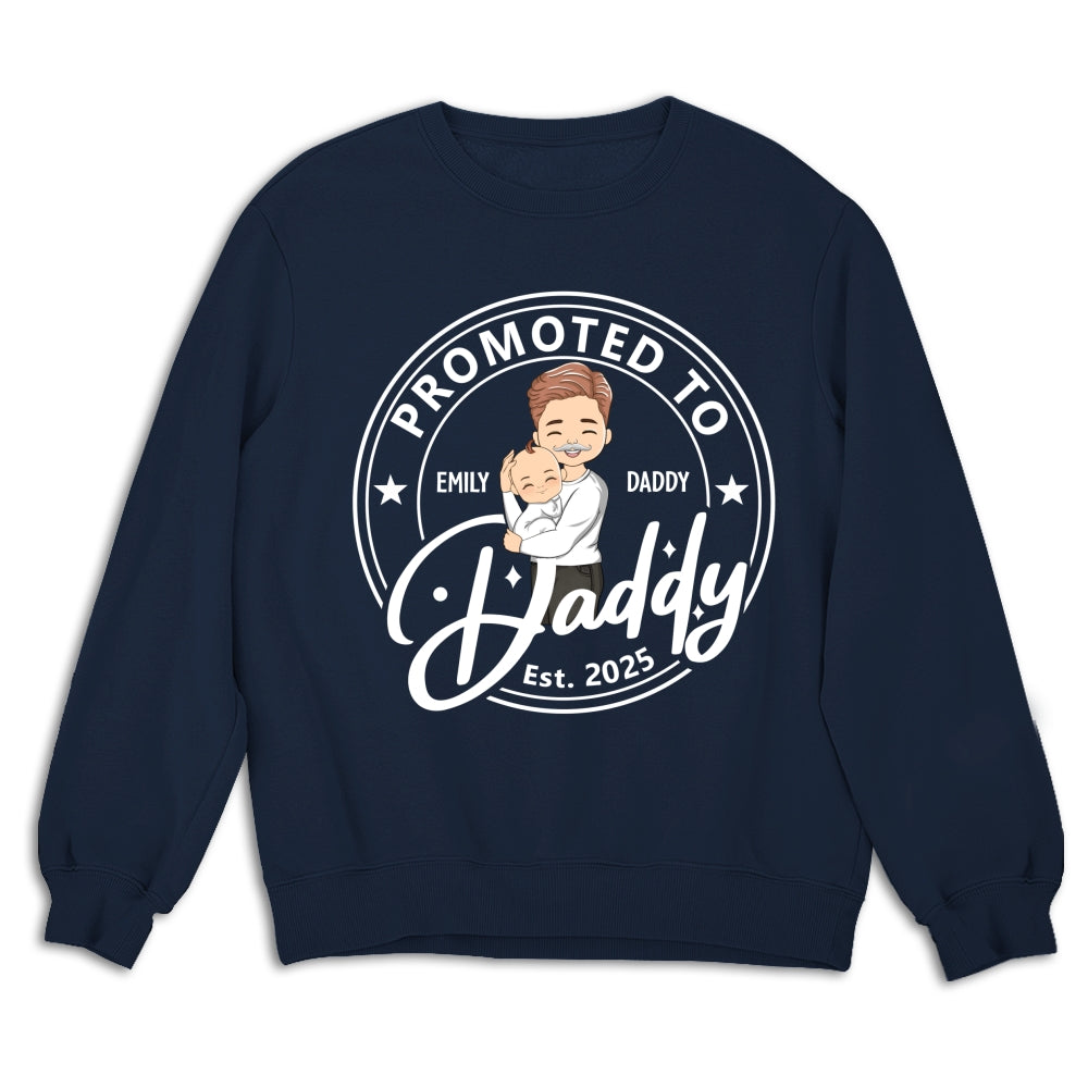 Promoted To Dad Mom - Personalized Custom Shirt