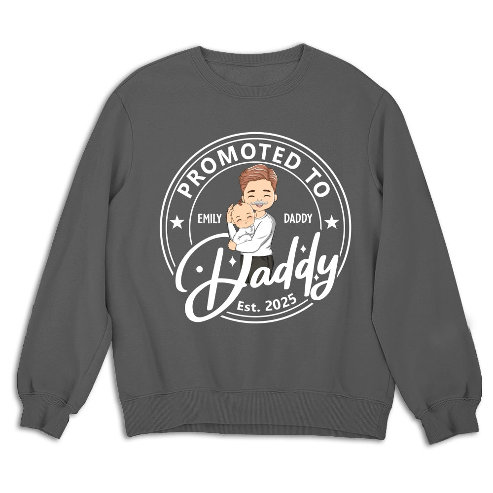 Promoted To Dad Mom - Personalized Custom Shirt