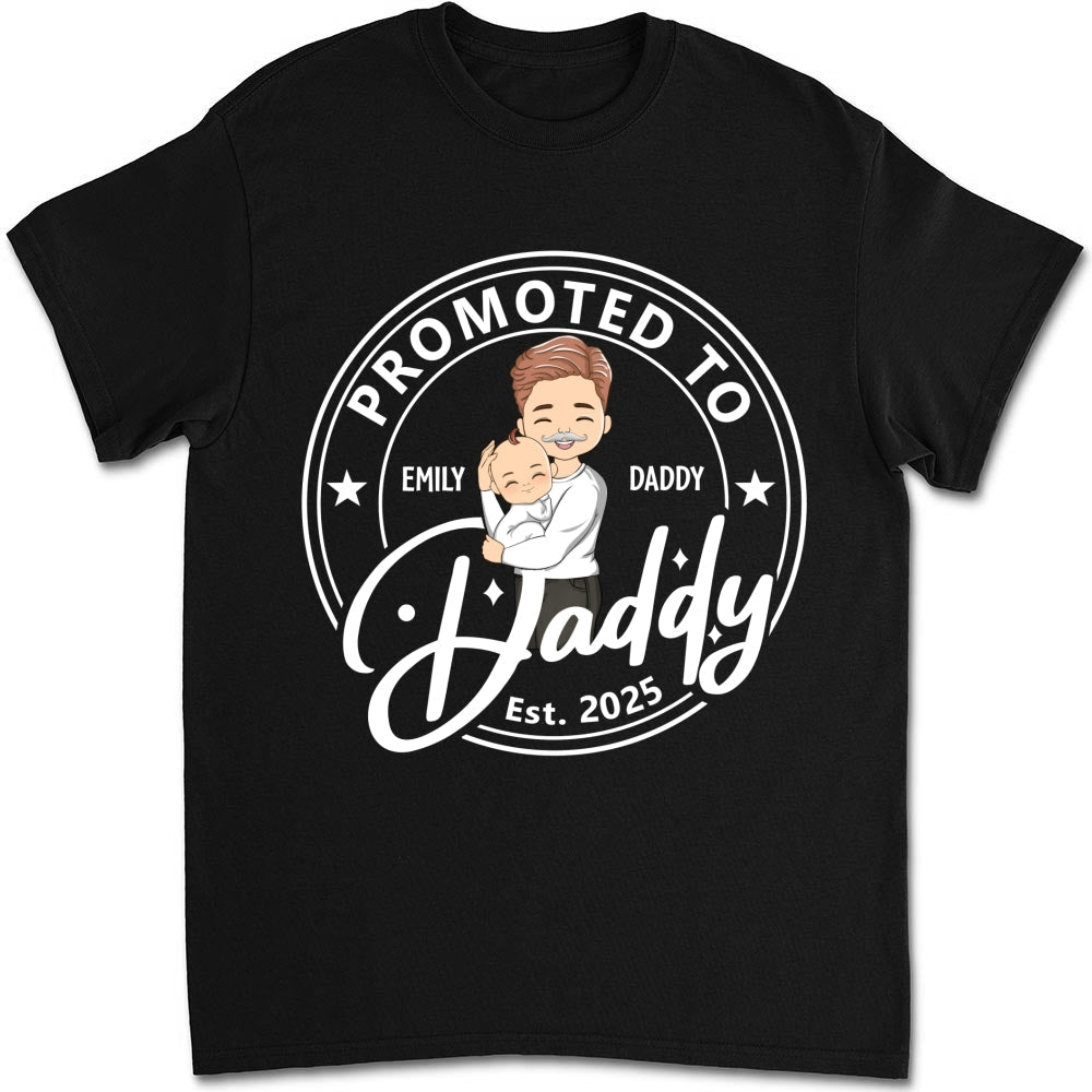 Promoted To Dad Mom - Personalized Custom Shirt