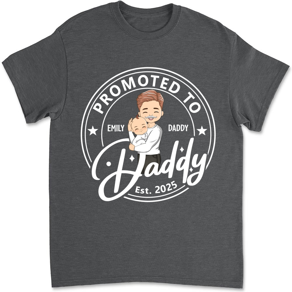 Promoted To Dad Mom - Personalized Custom Shirt