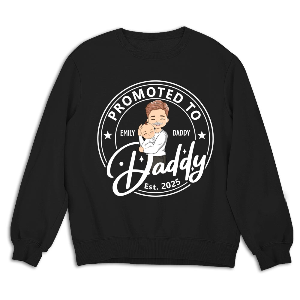 Promoted To Dad Mom - Personalized Custom Shirt