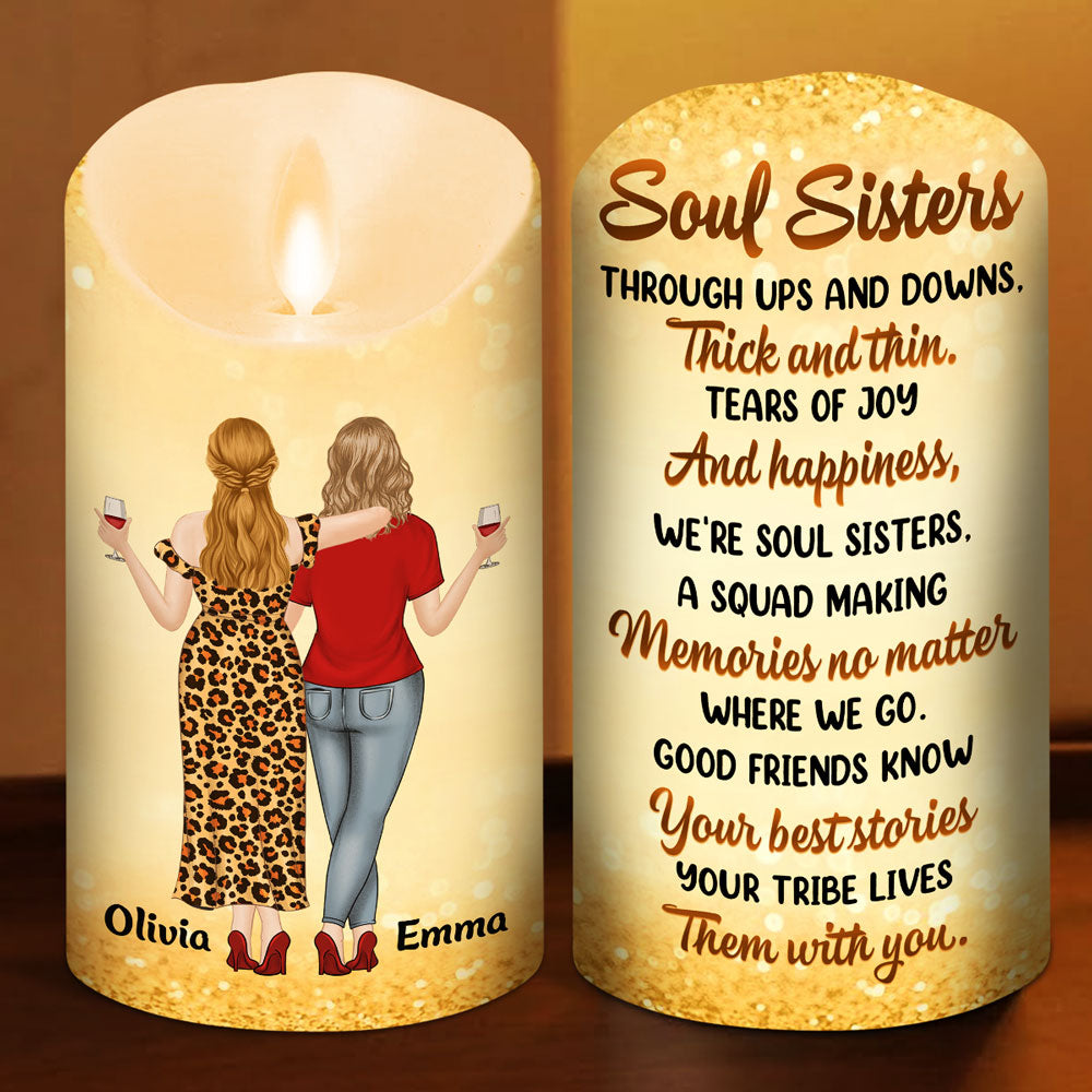 Soul Sisters - Personalized Custom LED Candle