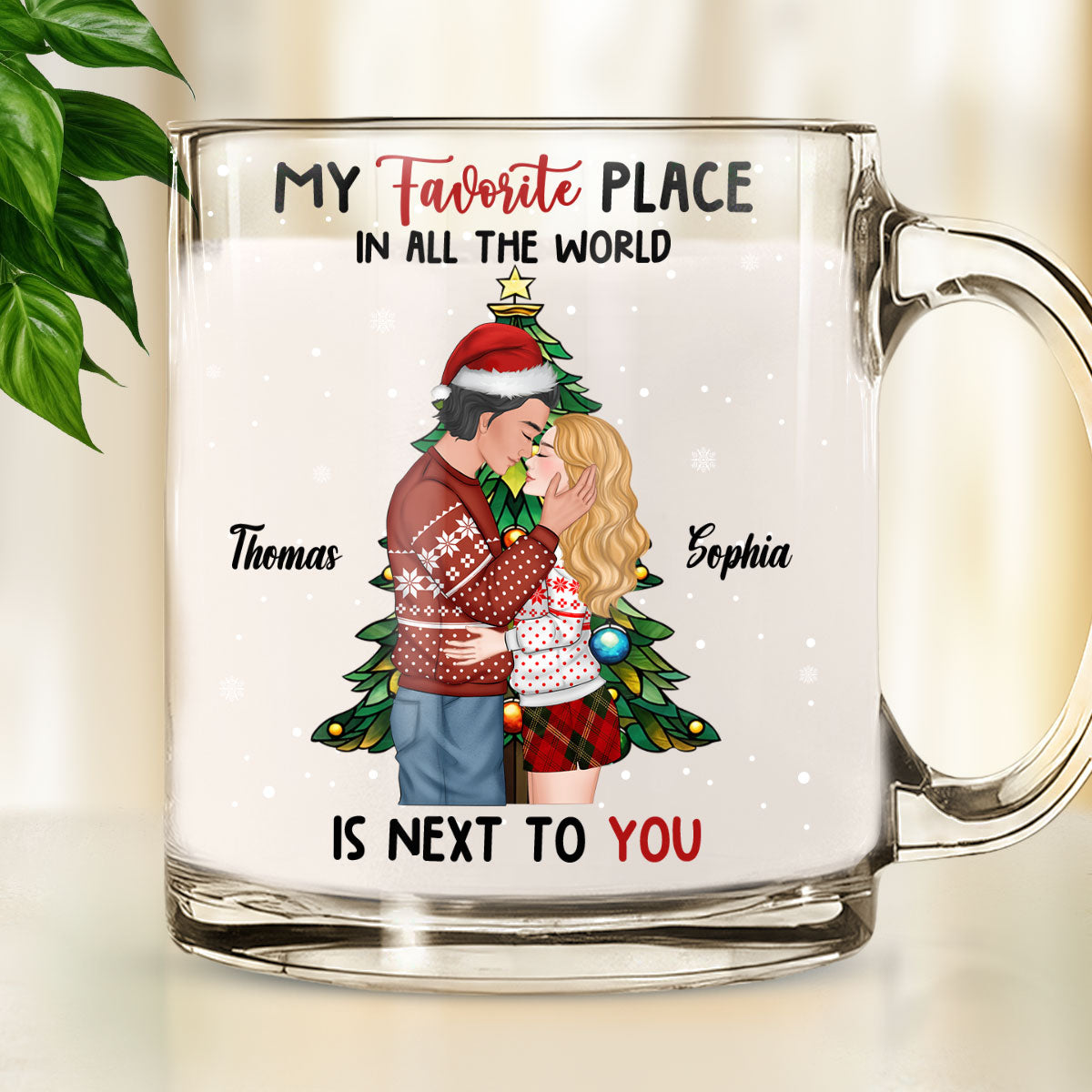 You Are My Favorite Place - Personalized Custom Glass Mug