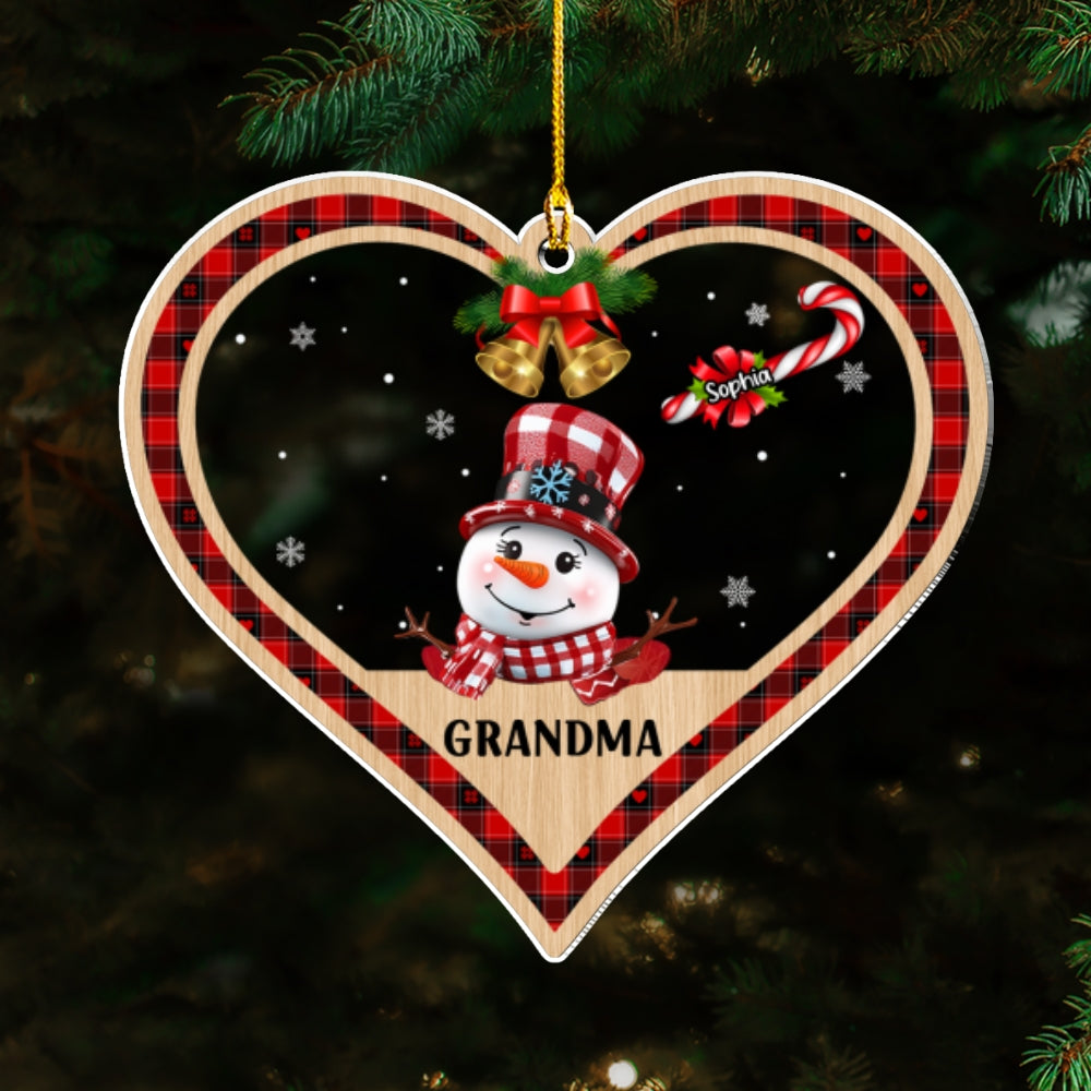 Grandma With Her Lovers - Personalized Custom Acrylic Ornament