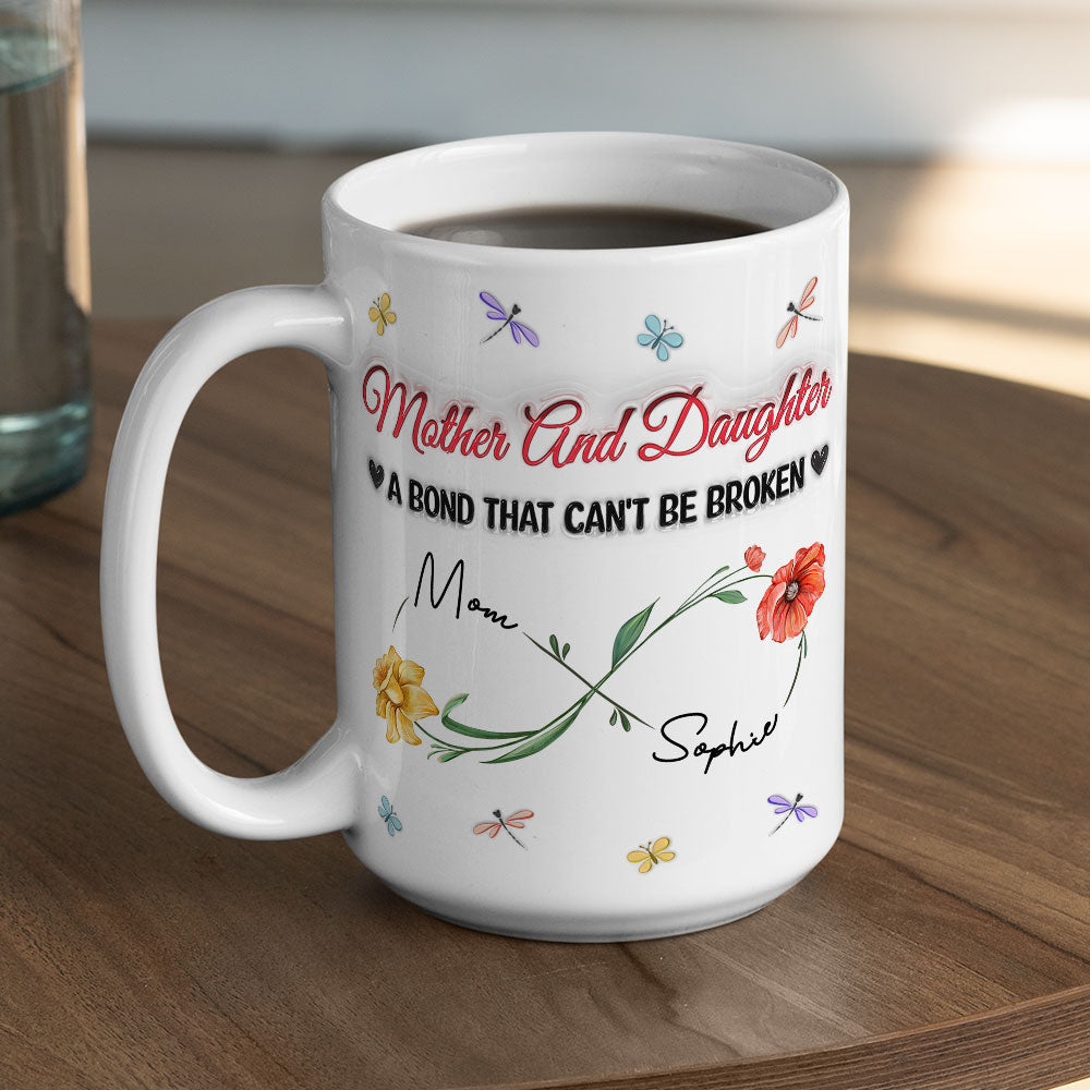 The Love Between Mother And Daughter - Personalized Custom 3D Inflated Effect Mug