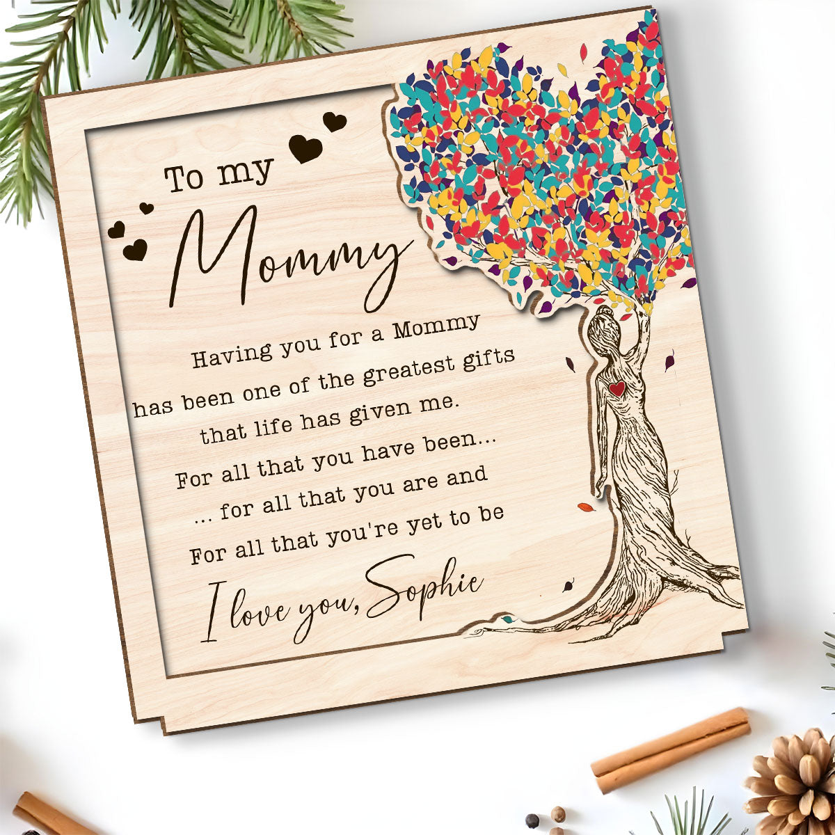 My Greatest Gift - Personalized Custom 2-Layer Wood Plaque With Flat Base