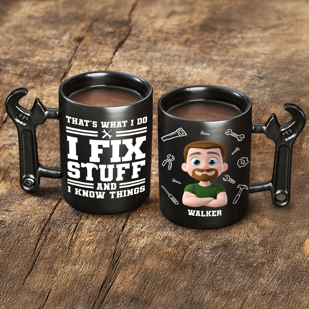 That's What I Do - Personalized Custom Wrench Handle Mug