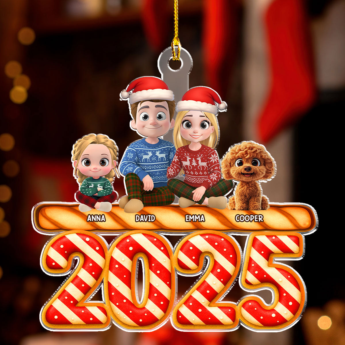 Candy Family Together - Personalized Custom Acrylic Ornament