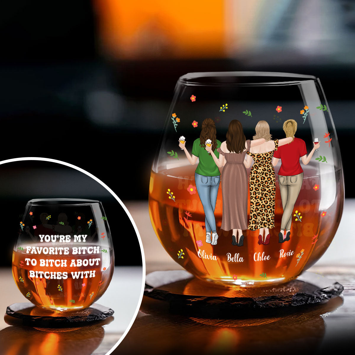 You Are My Favorite Bestie - Personalized Custom Wine Glass