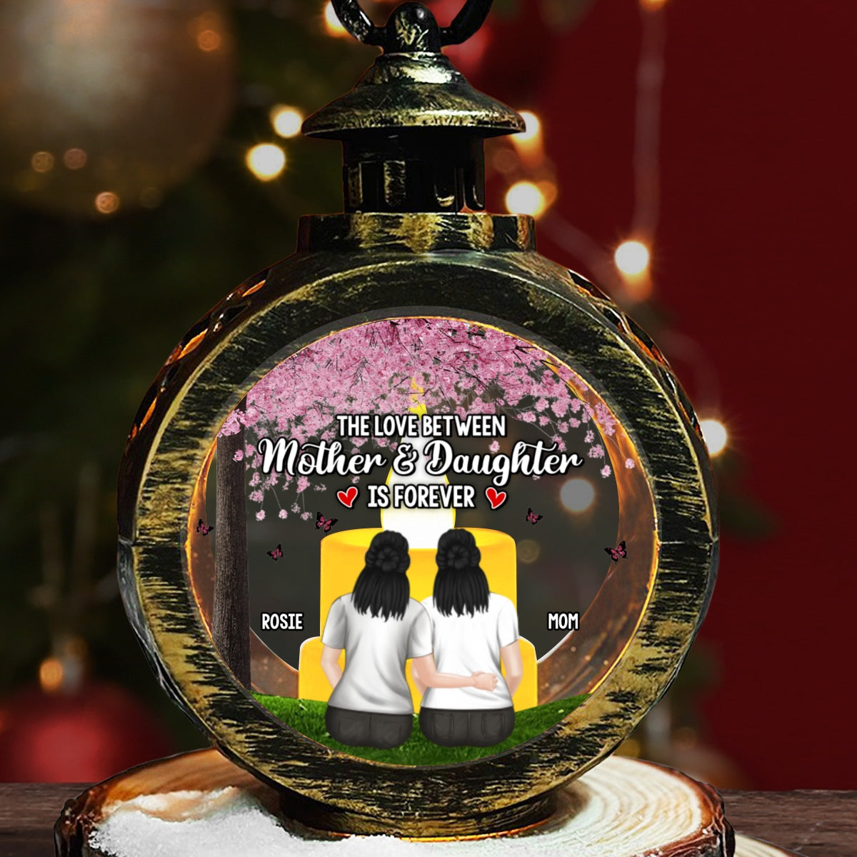 Mother And Daughters Share Forever - Personalized Custom Christmas Lantern