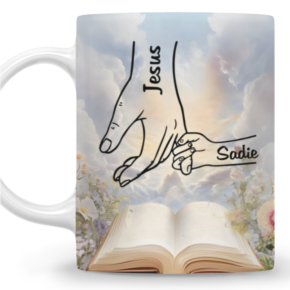God Holds Our Hands - Personalized Custom Coffee Mug