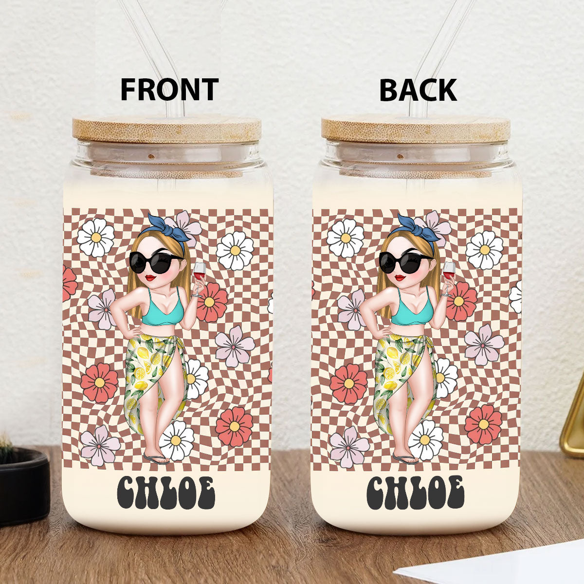 Retro Style - Personalized Custom Glass Can