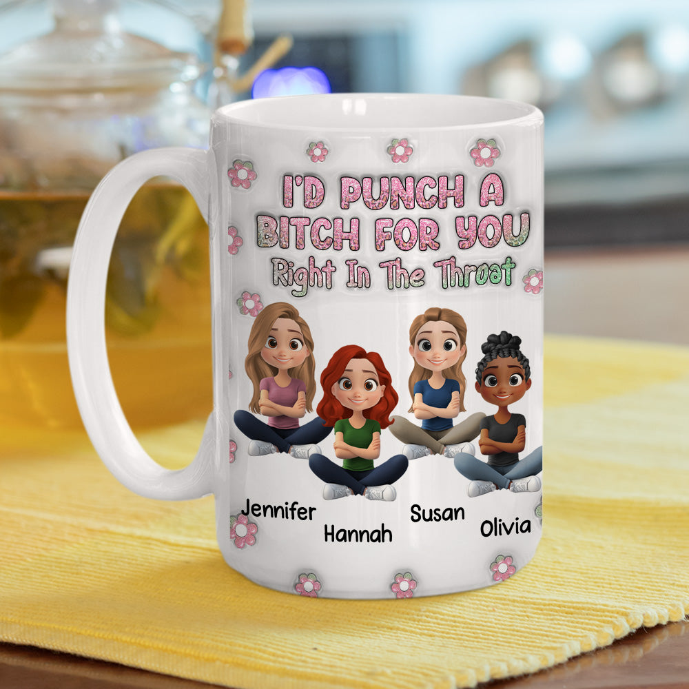 Sisters By Heart - Personalized Custom 3D Inflated Effect Mug