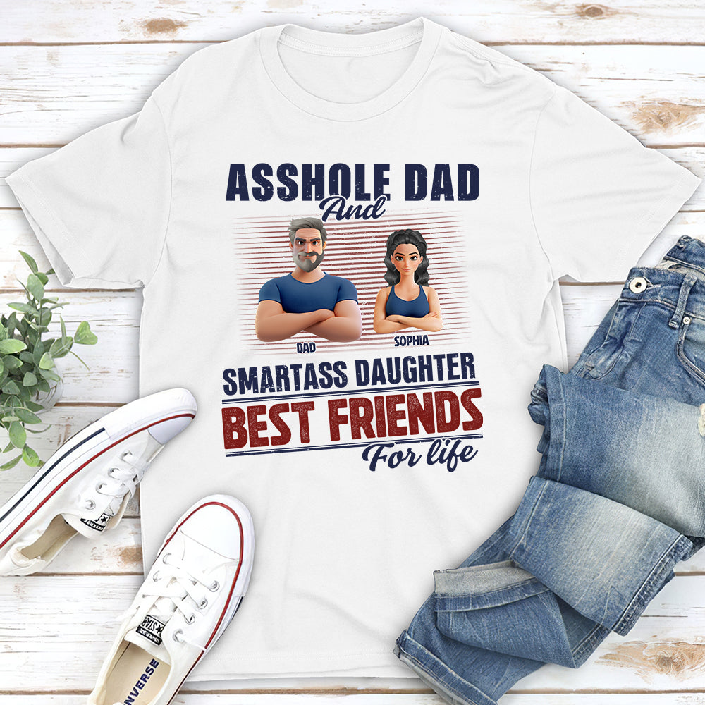 Best Dad And Smart Daughter - Personalized Custom Shirt