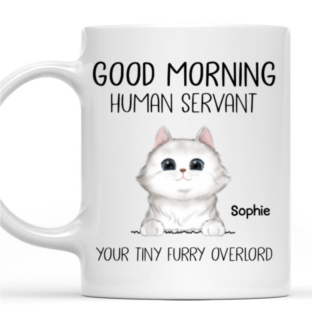 Good Morning Human Servant - Personalized Custom Coffee Mug