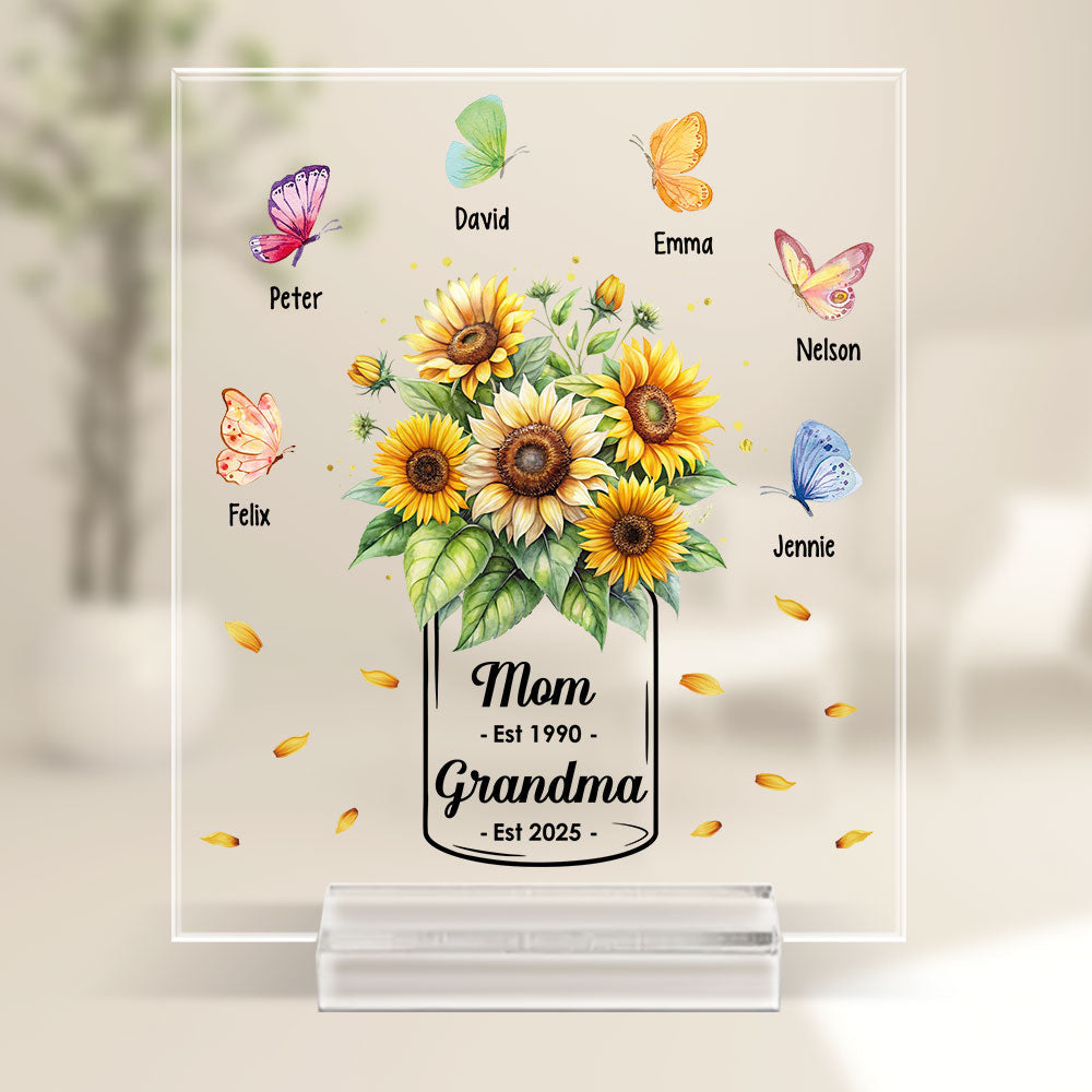 Butterfly Of Love - Personalized Custom Acrylic Plaque With Base