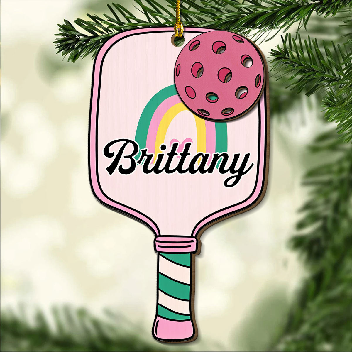 All I Want For Christmas Is Pickleball - Personalized Custom Freeshape 2-Layered Wood Ornament