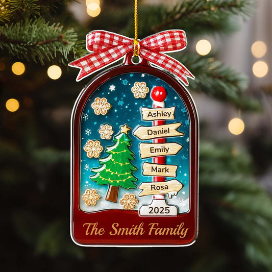 All Is Bright Family - Personalized Custom Acrylic Ornament
