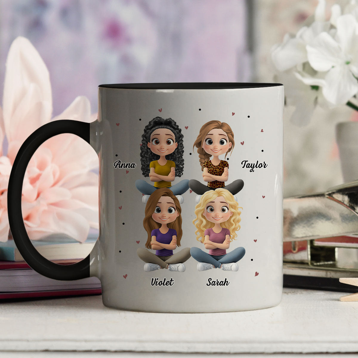 Best Besties - Personalized Custom Accent Mug