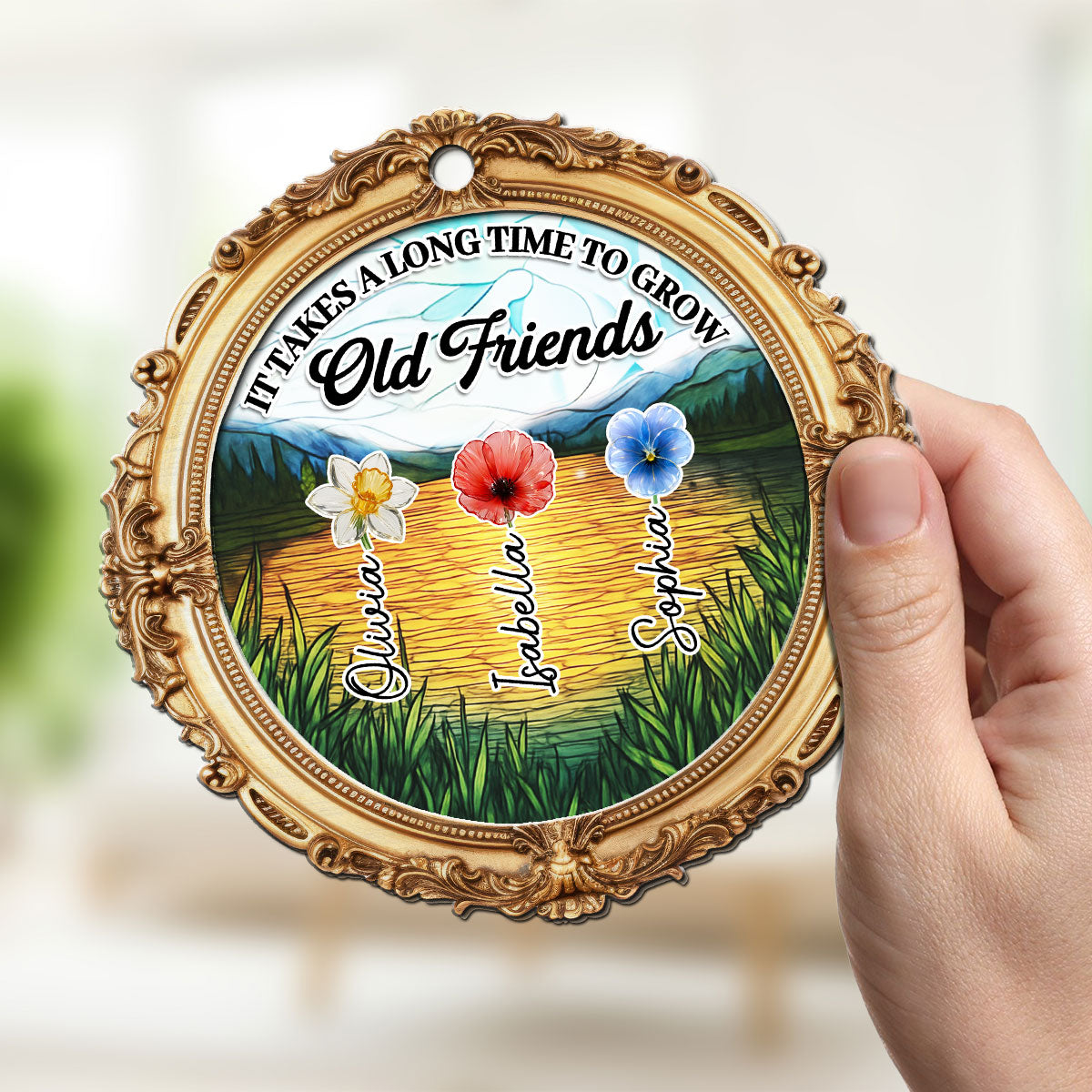 Grow Old Friend - Personalized Custom Suncatcher