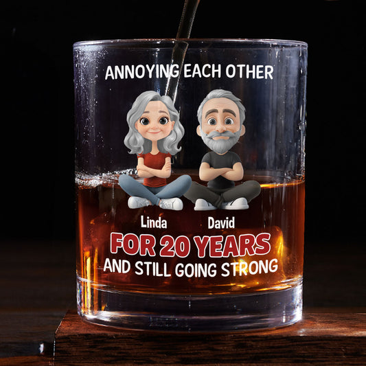 Annoying For Years Couple - Personalized Custom Whiskey Glass