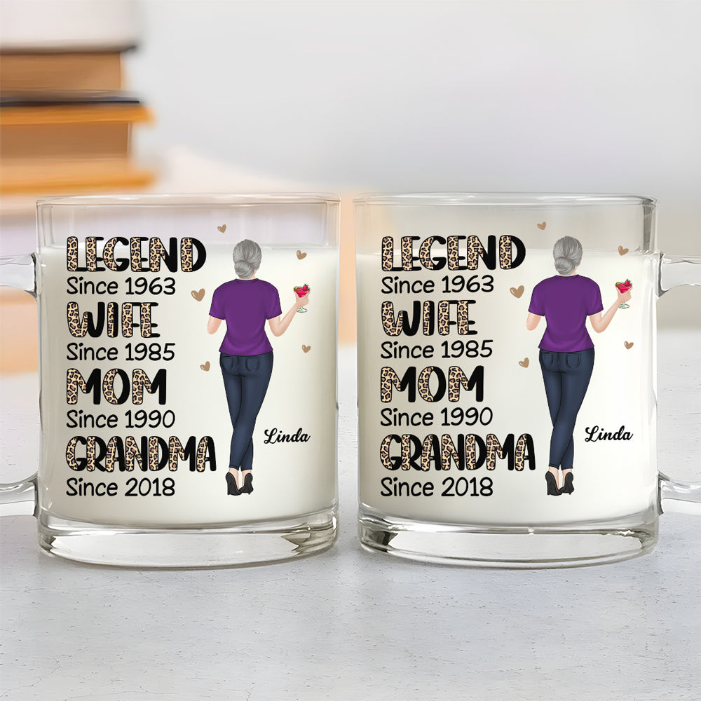 Legend Wife Mom Grandma - Personalized Custom Glass Mug
