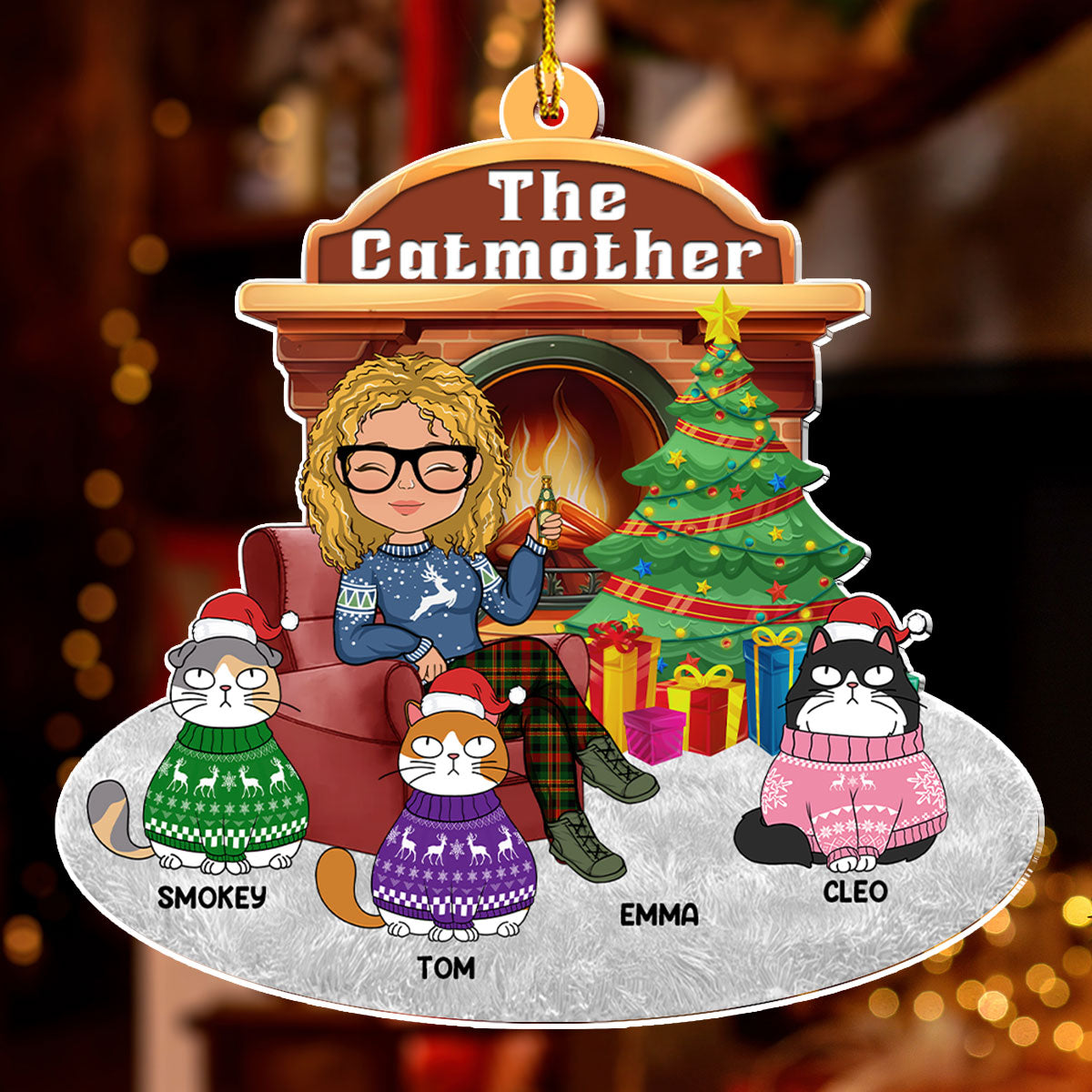 Catparent Christmas - Personalized Custom Acrylic Ornament