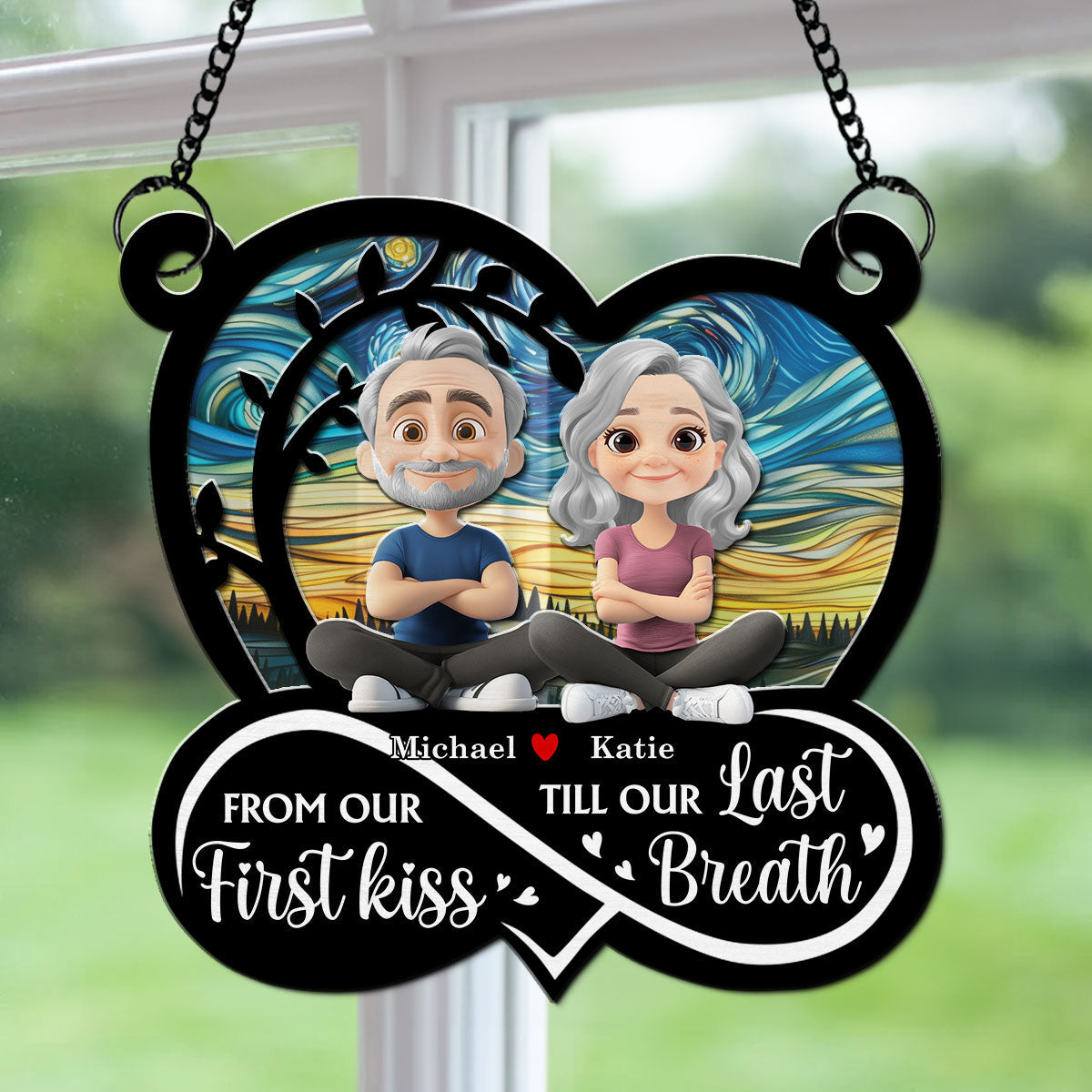 Forever Love You - Personalized Custom Suncatcher