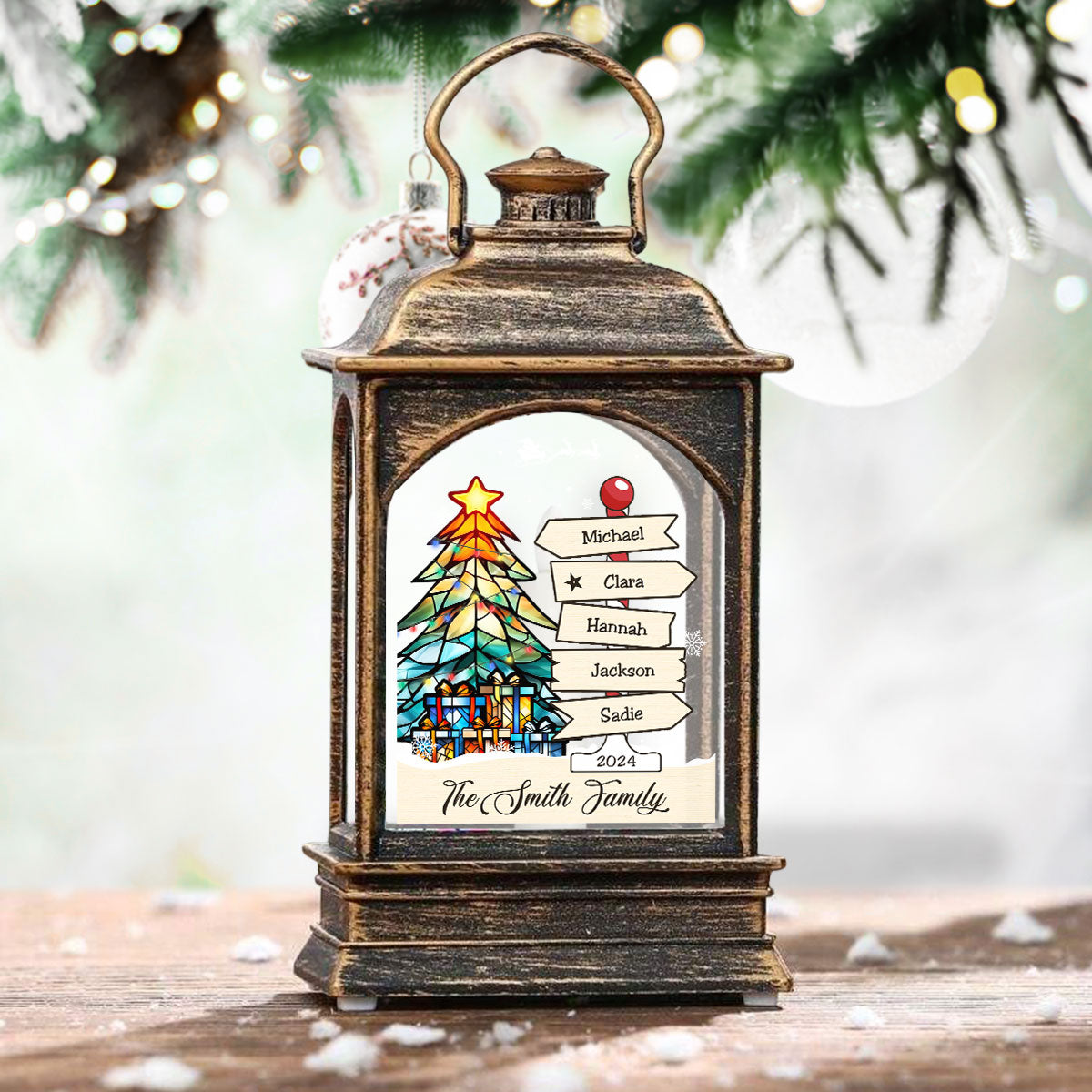 Family Tree - Personalized Custom Christmas Wind Lamp