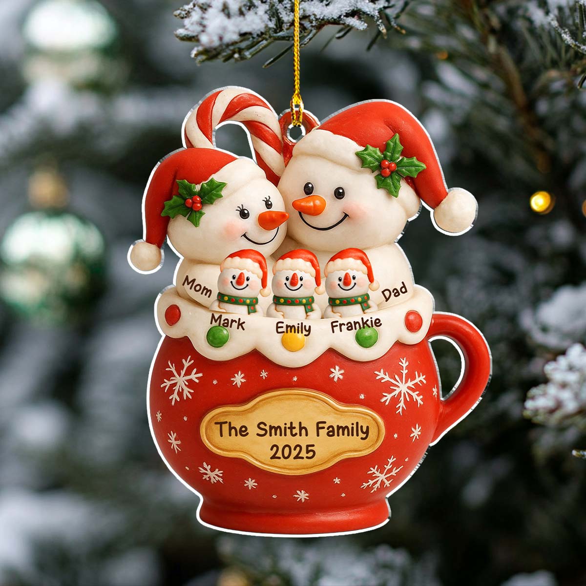 The Year We Became Happy Family - Personalized Custom Acrylic Ornament