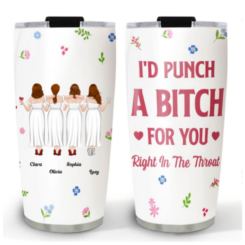 Punch Bitch Besties - Personalized Custom Tumbler