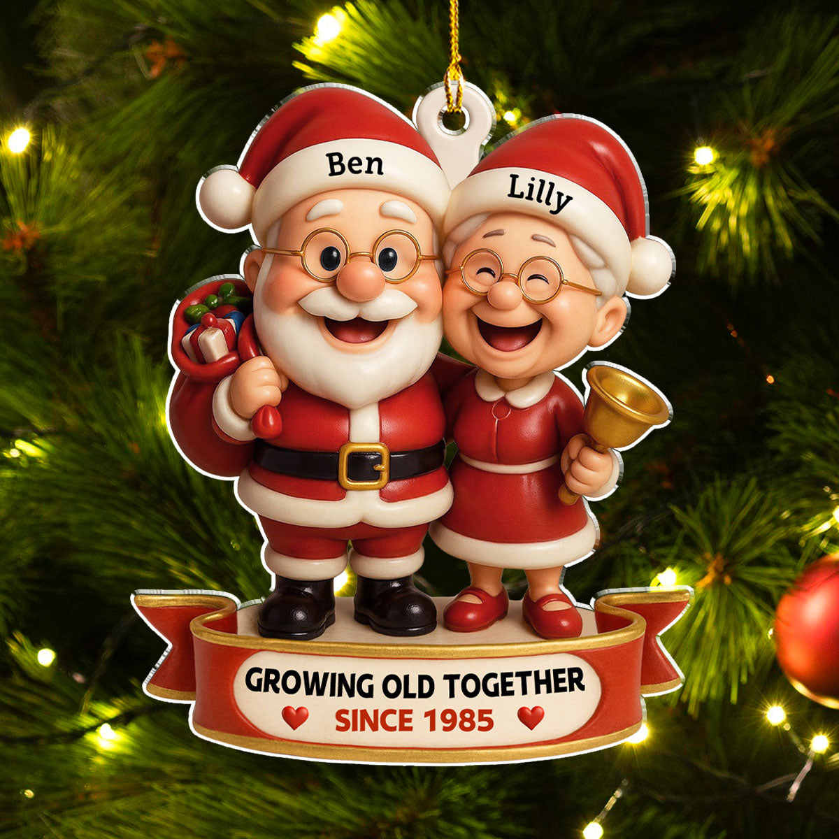 Growing Old Together - Personalized Custom Acrylic Ornament