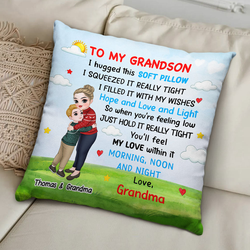 To My Grandson - Personalized Custom Pillow