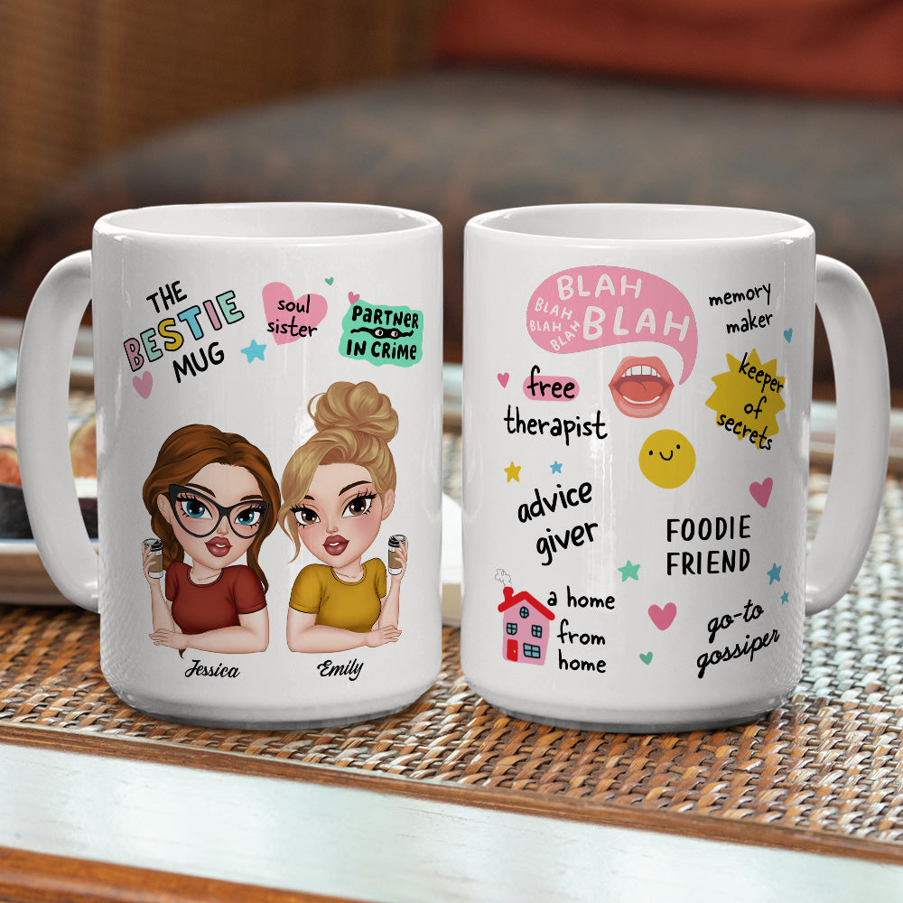 My Free Therapist For Life - Personalized Custom Coffee Mug
