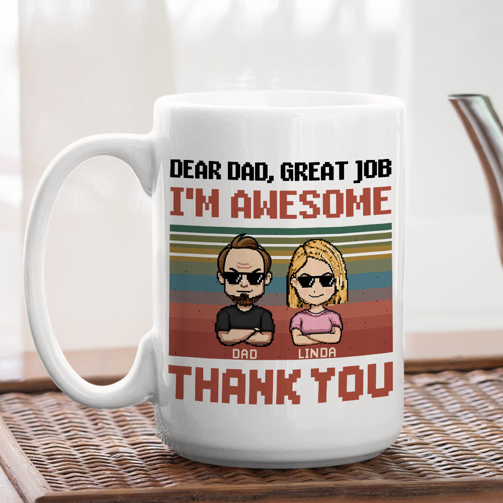 Dear Awesome Father - Personalized Custom Coffee Mug